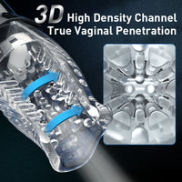 TORNADO-5 Rotating ＆10 Vibrating Transparent sleeve Oral Sex Cup