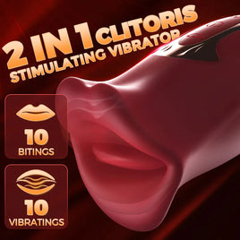 Ramsdell 10 Biting Modes & 10 Vibrating Speeds Stimulate Nipple Clitoral Women Vibrator
