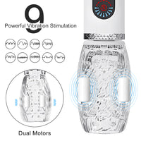 Typhoon - Auto Telescopic Rotation Male Masturbation Cup With Dual Vibration