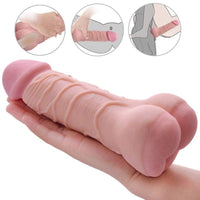 Double Function Hollow Penis Sleeve And Soft Realistic Dildo