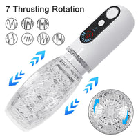 Typhoon - Auto Telescopic Rotation Male Masturbation Cup With Dual Vibration