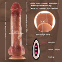 CYRUS Classic 9 Vibrating 3 Thrusting Swinging Heating Realistic Dildo 8.66 Inch