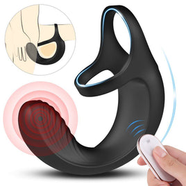 9 Mode Vibrating Penis Massager Ring Dildo Vibrator