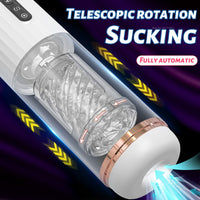 Automatic Male Sucking Masturbator Cup Vagina Masturbation Blowjob Telescopic Rotating Sucktion Sex Machines Adult Men Toy