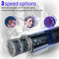 2023 Automatic telescopic Rotation Male Masturbator Cup Vibrator Masturbation Goods Sex Toys For Man Adult Goods sucking machine