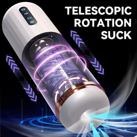 Automatic Male Sucking Masturbator Cup Vagina Masturbation Blowjob Telescopic Rotating Sucktion Sex Machines Adult Men Toy