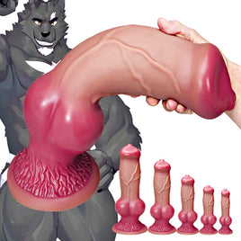 Giant Animal Dildo XXL Realistic Big Knot Dog Dildos Vaginal Stimualtor G-Spot Masager Penis with Sucker Masturbator for Women