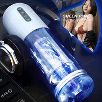 Automatic Male Sucking Masturbator Cup Vagina Masturbation Blowjob Telescopic Rotating Sucktion Sex Machines Adult Men Toy