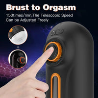 6 IN 1-10 Vibrating & Thrusting with 4 Sucking Male Maturbation Cup
