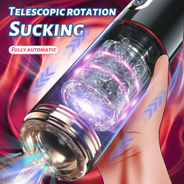 Male Sex Toy Automatic Sucking Telescopic Rotating Masturbator Cup For Men Real Vaginal Suction Pocket Blowjob Adult Product