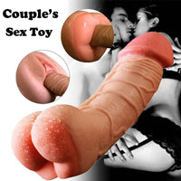 Double Function Hollow Penis Sleeve And Soft Realistic Dildo