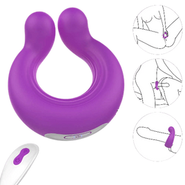 Cock Ring Couple Vibrator for Penis & Clitoral Stimulation