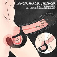 9 Mode Vibrating Penis Massager Ring Dildo Vibrator