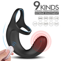 9 Mode Vibrating Penis Massager Ring Dildo Vibrator