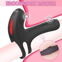 Elastic Delay Vibrating Cock Ring Stretchy Intense Clit Stimulation Vibrator