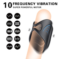 10 Speed Penis Ring Vibrator Sex Toy For Men Delay Ejaculation Erotic Male Sex Toy