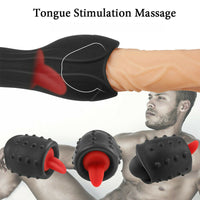 6 Modes Tongue Licking Glans Massager Men Masturbator
